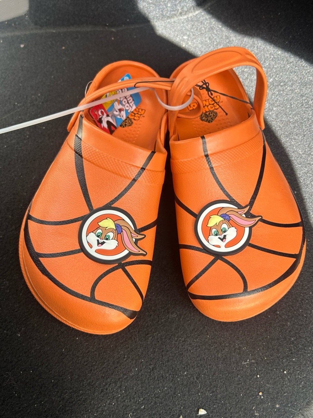 Looney Tunes Orange Basketball Print Clog Shoes with Lola Bunny Charm 9